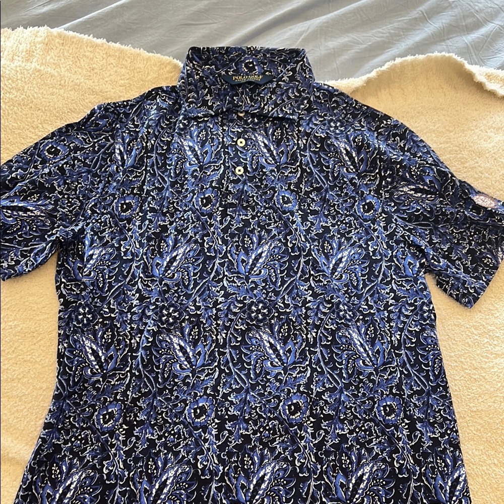 Men's Blue Patterned Shirt